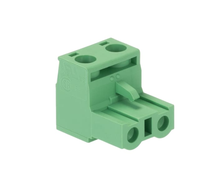 Phoenix Contact, 7.62mm Pitch, GMSTB 2.5/ 2-ST-7.62, 2 Way, , Pluggable Terminal Block, Plug, Cable Mount, Screw