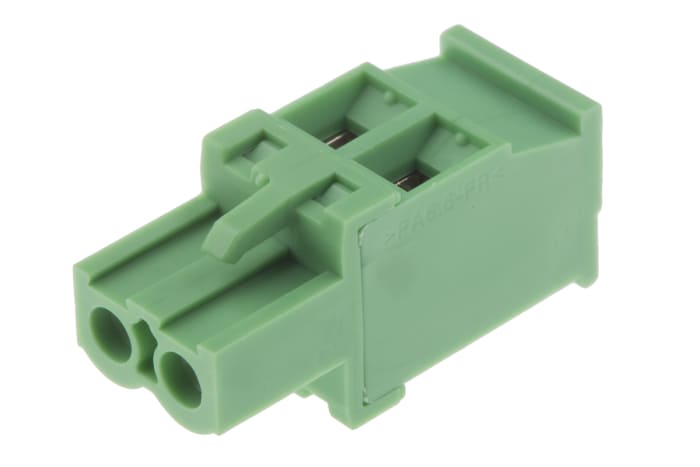 Conector de montaje en PCB Phoenix Contact de 2 vías, paso 5.08mm, 12A, montaje de cable, terminación Tornillo