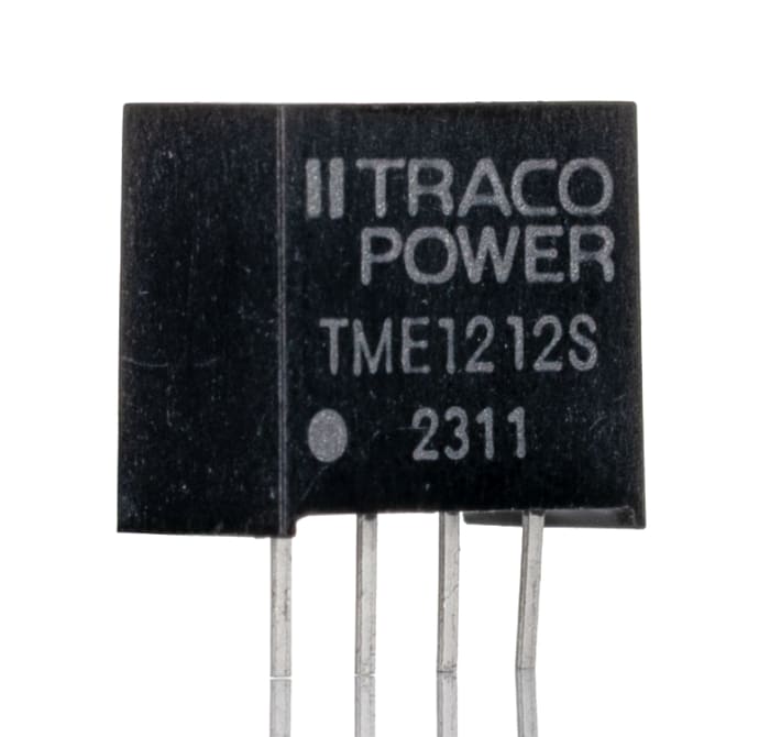 TRACOPOWER TME DC-DC Converter, 12V dc/ 80mA Output, 10.8 → 13.2 V dc Input, 1W, Through Hole, +85°C Max Temp