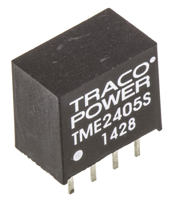 TRACOPOWER TME DC-DC Converter, 5V dc/ 200mA Output, 21.6 → 26.4 V dc Input, 1W, Through Hole, +85°C Max Temp