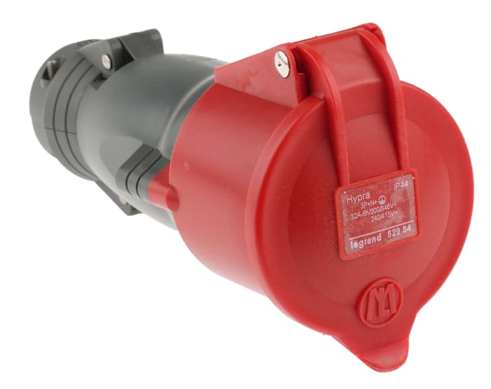 Legrand IP44 Red 3P + N + E Industrial Power Socket, Rated At 32A, 400 V
