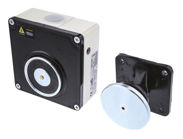 Imán de puerta de control de acceso Eaton para Una puerta, alimentación 240 V ac, fuerza de retención 390 N, Ø 95 mm,