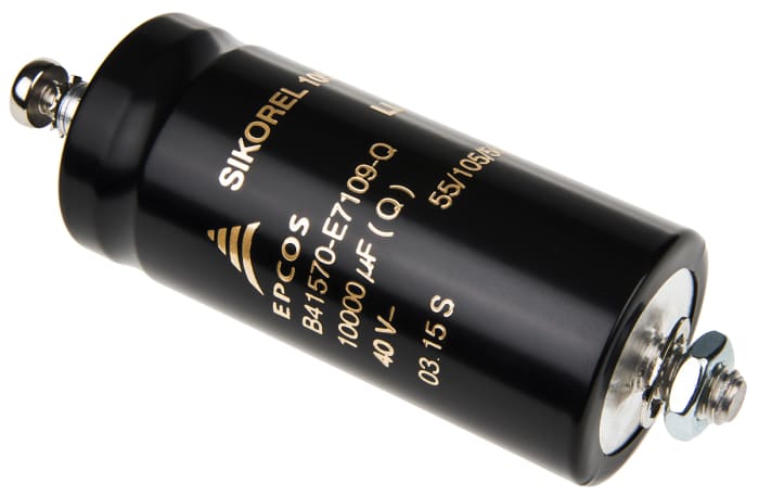 Condensateur électrolytique aluminium EPCOS série B41570, 10000μF, 40V c.c.
