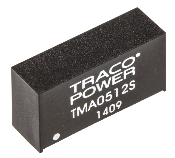 TRACOPOWER TMA DC-DC Converter, 12V dc/ 80mA Output, 4.5 → 5.5 V dc Input, 1W, Through Hole, +85°C Max Temp