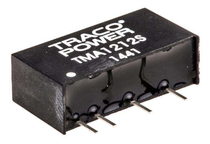 TRACOPOWER TMA DC-DC Converter, 12V dc/ 80mA Output, 10.8 → 13.2 V dc Input, 1W, Through Hole, +85°C Max Temp