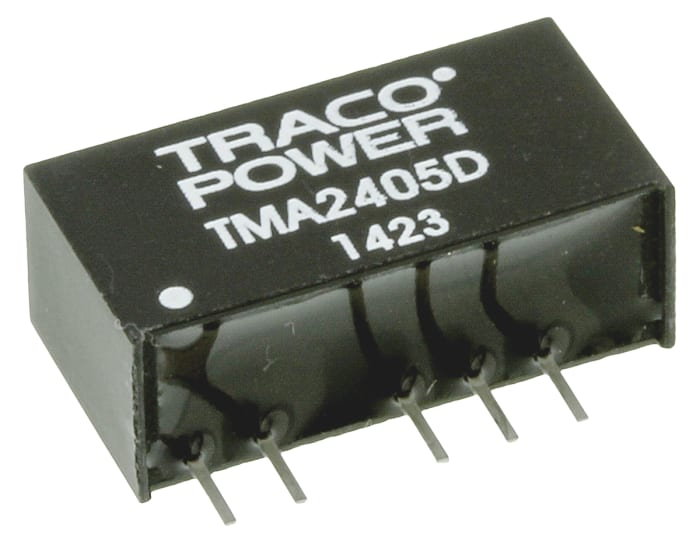 TRACOPOWER İzoleli DC-DC Dönüştürücüsü, 21,6 → 26,4 V dc / ±5V dc, 1W, G/Ç İzolasyonu: 1kV dc
