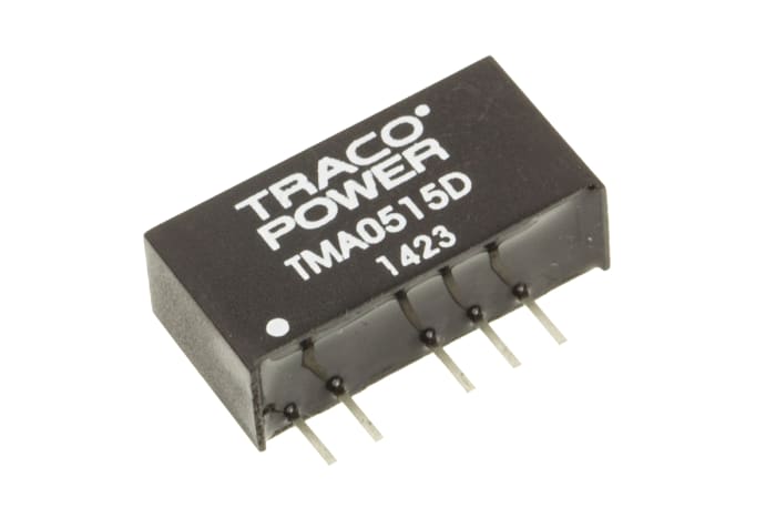 TRACOPOWER TMA DC-DC Converter, ±15V dc/ ±35mA Output, 4.5 → 5.5 V dc Input, 1W, Through Hole, +85°C Max Temp
