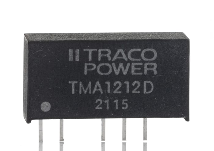 TRACOPOWER TMA DC-DC Converter, ±12V dc/ 42mA Output, 10.8 → 13.2 V dc Input, 1W, Through Hole, +85°C Max Temp