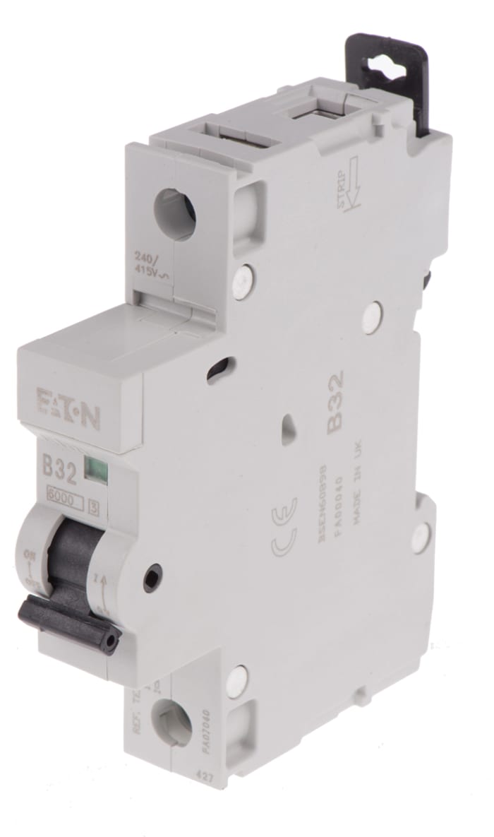 Disjoncteur Eaton ALB 1P, 32A, pouvoir de coupure 6 kA, montage rail DIN