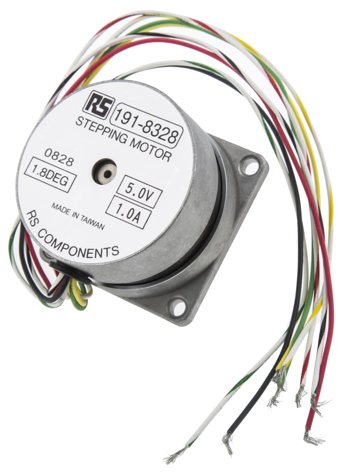 RS PRO Hybrid Stepper Motor 1.8°, 0.26Nm, 5 V dc, 1 A, 8 Wires