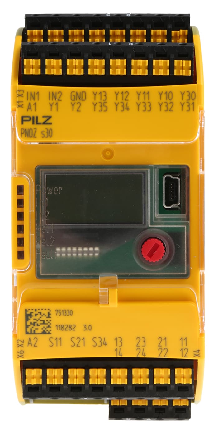 751330 Pilz Pilz Safety Switch Safety Relay, 24 → 240V ac/dc, 2