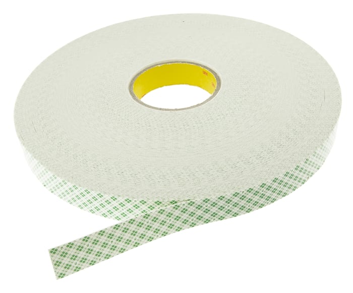 3M SCOTCH 4032, 4032 White Foam Tape, 25.0mm x 66.0m, 0.80mm Thick