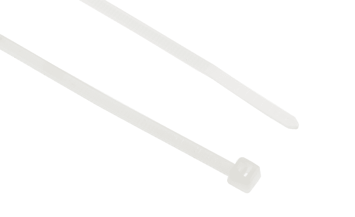 HellermannTyton Cable Tie, 145mm x 2.5 mm, Natural Polyamide 6.6 (PA66), Pk-100