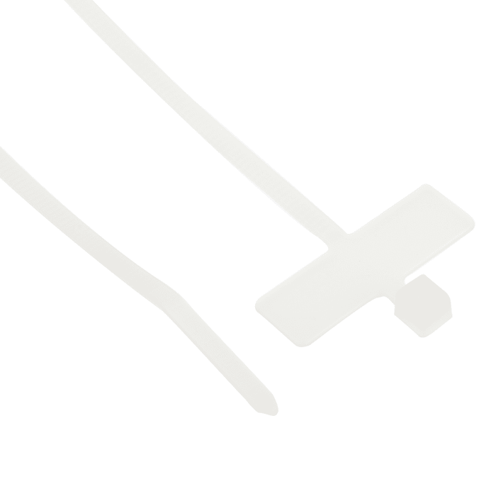 HellermannTyton Cable Tie, 100mm x 2.5 mm, Natural Polyamide 6.6 (PA66), Pk-100