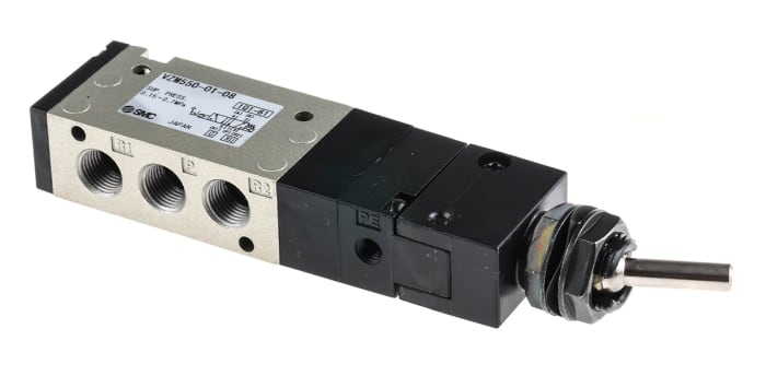 VZM550-01-08 SMC, SMC Toggle Lever 5/2 Pneumatic Manual Control Valve  VZM500 Series, Rc 1/8, 1/8in, 193-1450