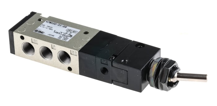 SMC Toggle Lever 5/2 Pneumatic Manual Control Valve VZM500 Series, Rc 1/8, 1/8in, III B