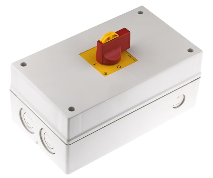 Interruptor seccionador, 6 polos, Corriente 63A, Potencia 22kW, IP65