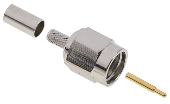 Telegartner, Plug Cable Mount SMA Connector, 50Ω, Crimp Termination, Straight Body