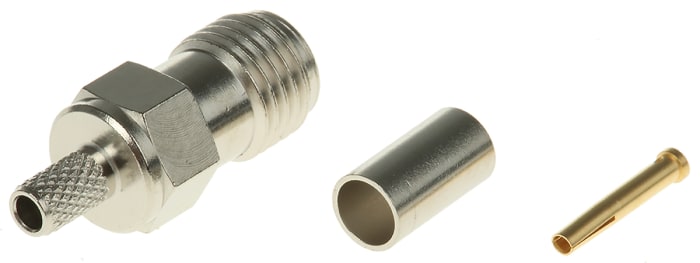 Connecteur SMA Telegartner Femelle Droit, raccordement A sertir 50Ω Montage sur câble