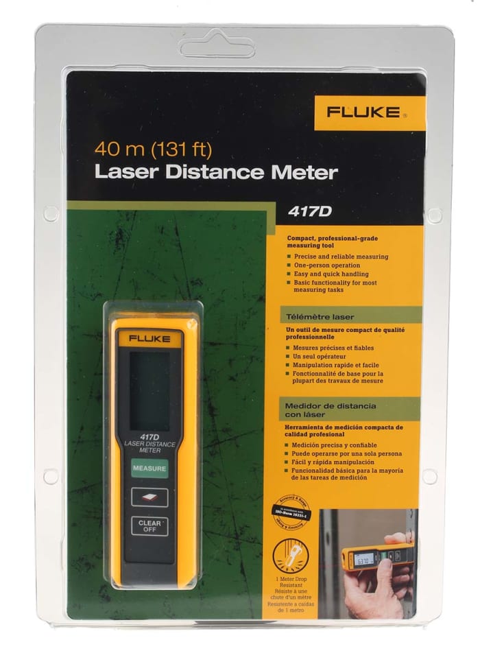 Laser Measuring Tool, Fluke 417D Laser Distance Meter