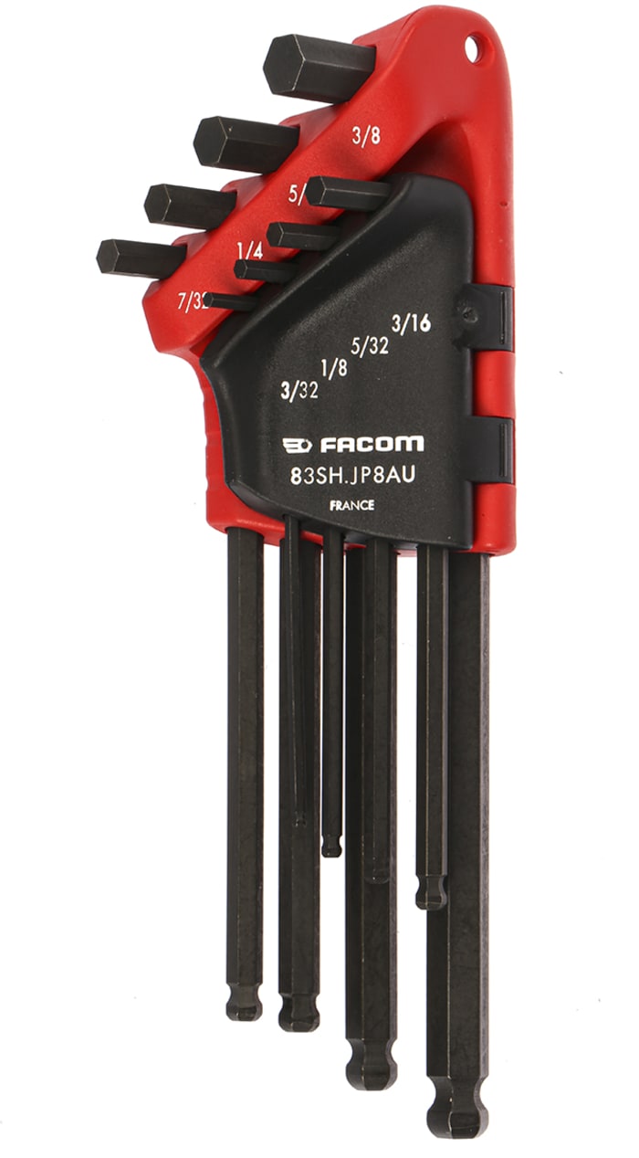 Facom 8 piece L Shape Imperial, 1/4in