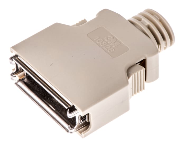 Carcasa de conector D Sub Série103, Recta, 26 contactos ABS, Beige, Carcasa D-Sub, D, Níquel
