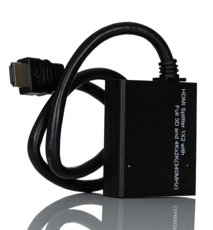 RS PRO 2 Port 1 Input 2 Output HDMI Splitter 4K x 2K RS PRO RS Components India