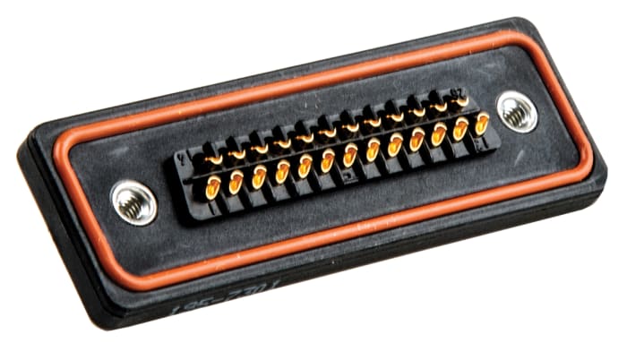 FCT from Molex FWD 25 Way Panel Mount D-sub Connector Plug, 2.84mm Pitch