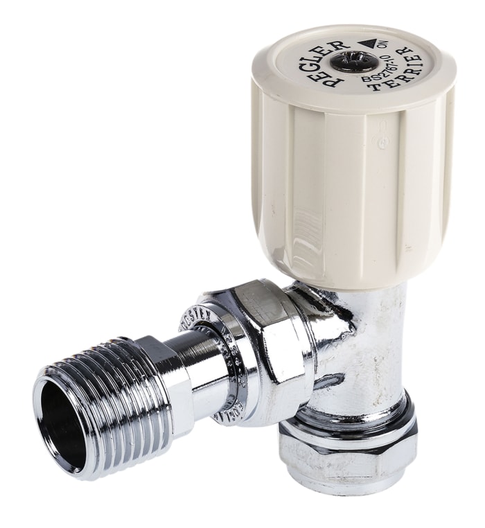 Pegler Yorkshire Chrome Plated Brass 15 mm Compression to 1/2 in BSP Manual Radiator Valve
