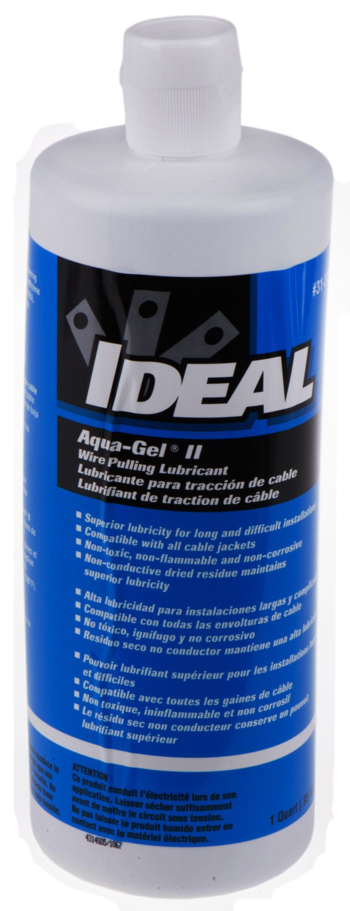 Ideal Aqua Gel II Polimer Endüstriyel Yağ, Şişe, 950 ml, Kablolar, Tel İle Kullanım