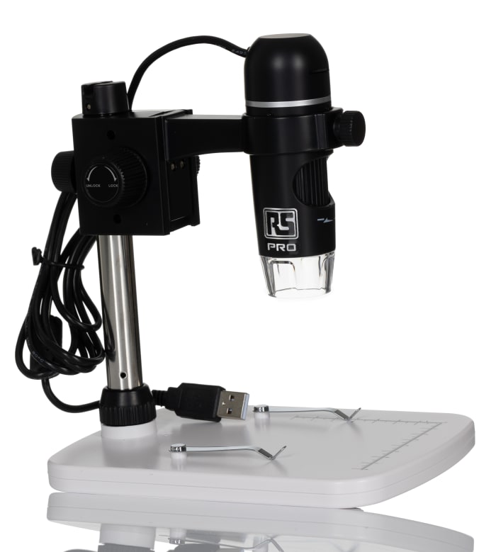 RS PRO USB  Digital Microscope, 5M pixels, 20x → 200x Magnification