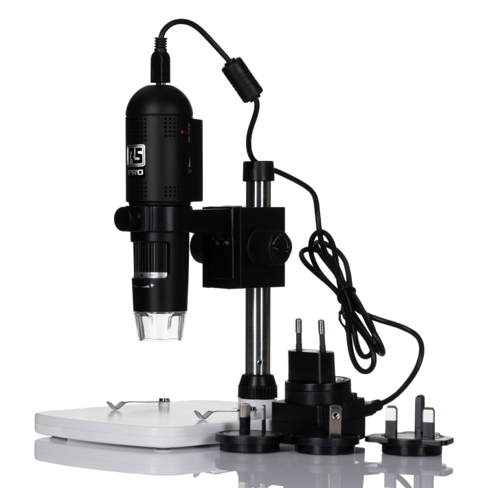 Microscopes numériques RS PRO, grossissement de 10 → 230X, 3M, 5M, 8M, 12M pixels