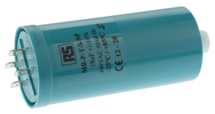 RS PRO Polypropylene Film Capacitor, 440V ac, ±10%, 18μF, Screw Mount