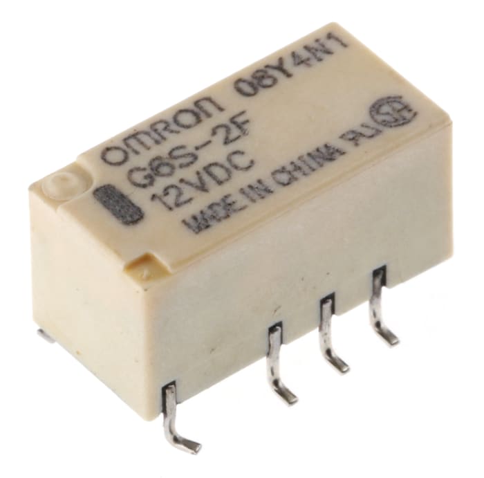 Omron Surface Mount Signal Relay, 12V dc Coil, 2A Switching Current, DPDT