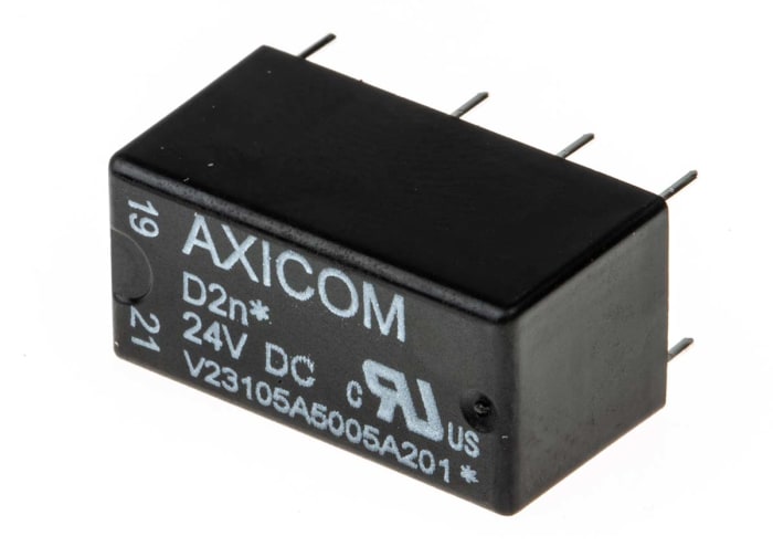 TE Connectivity PCB Mount Power Relay, 24V dc Coil, 3A Switching Current, DPDT