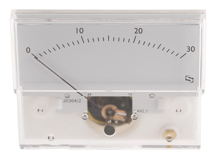 Sifam Tinsley Analogue Panel Ammeter 100μA DC, 32.3mm x 73.7mm, ±1.5 % Moving Coil