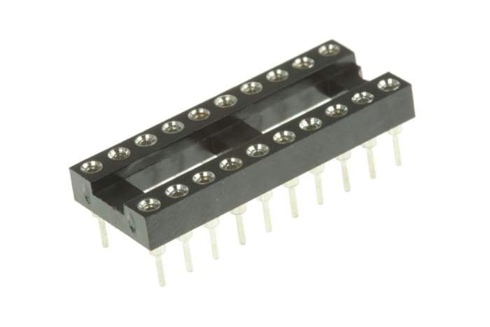 Winslow 2.54mm Pitch Vertical 20 Way, Through Hole Turned Pin Open Frame IC Dip Socket, 5A