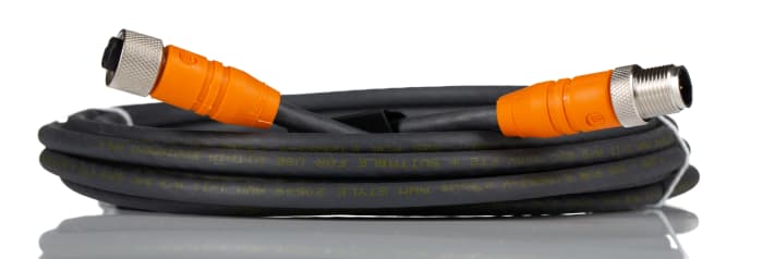 Lumberg Automation Straight Male 5 way M12 to Straight Female 5 way M12 Sensor Actuator Cable, 5m
