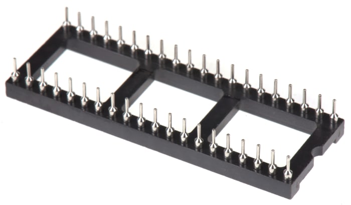 Patice Dip IC, rozteč: 2.54mm šířka řady 15.24mm, počet kontaktů: 40, Průchozí otvor Obrácený kolík , 5A, svislá