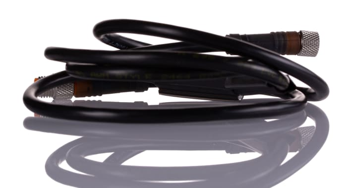 Cable de actuador de sensor Lumberg Automation, con. A Recta Macho, con. B Recto Hembra, long. 1 m, 30V, IP65, IP67