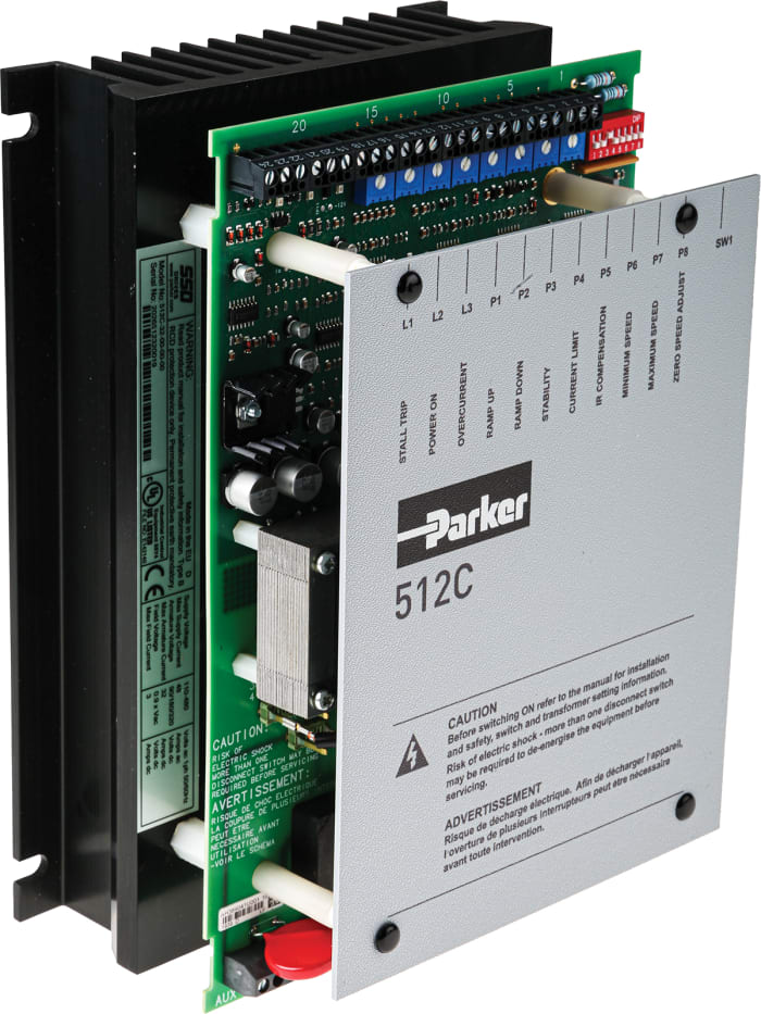 Parker DC Motor Controller, 110 → 115 V, 220 → 240 V, 380 → 415 V, 1 Phase, 32 A, 360 V dc