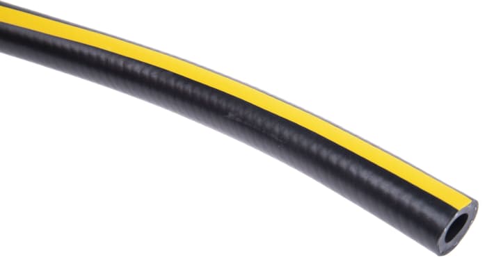 RS PRO TPE, Hose Pipe, 8mm ID, 16mm OD, Black, Yellow, 30m