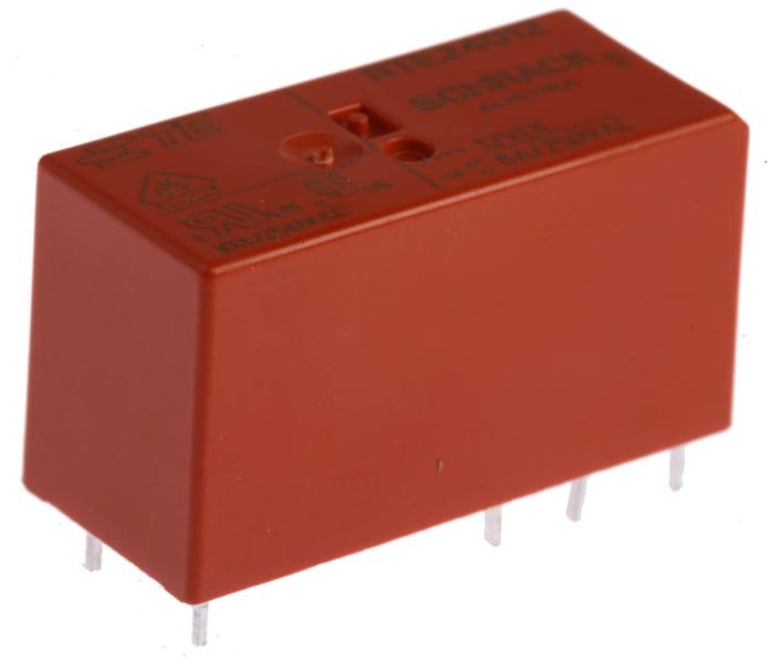 TE Connectivity PCB Mount Power Relay, 12V dc Coil, 8A Switching Current, DPDT