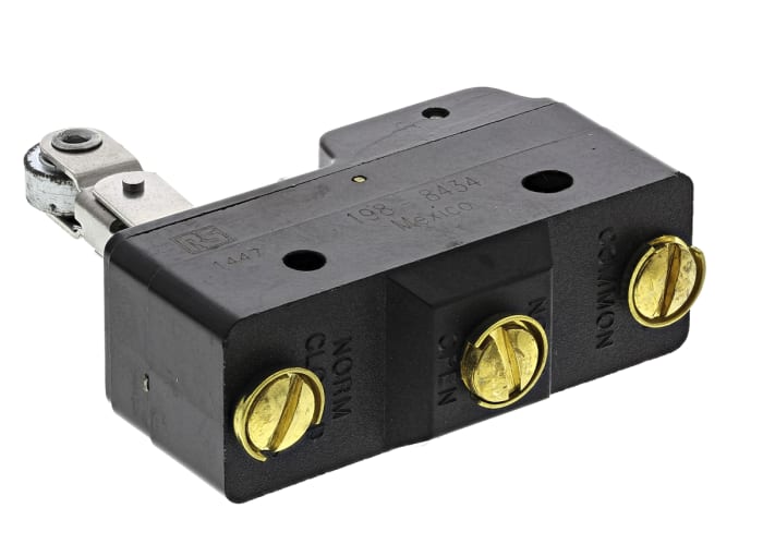 Honeywell Roller Lever Micro Switch, Screw Terminal, 15 A @ 125 V ac, SPDT