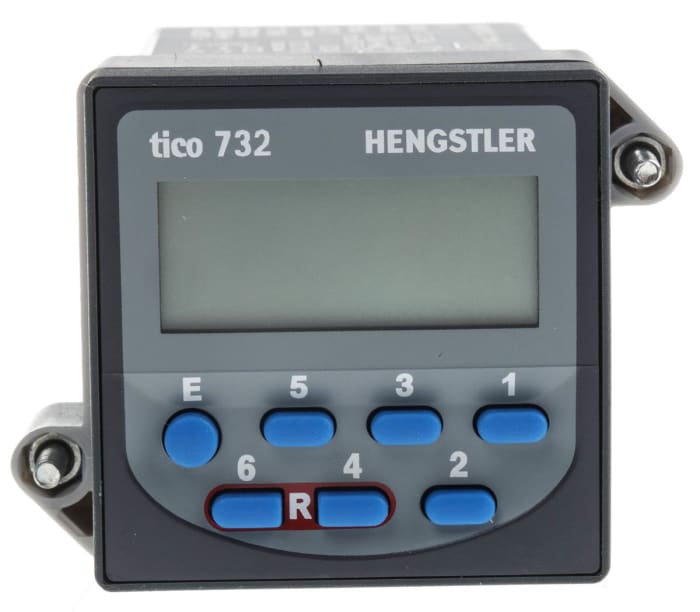 Compteur Hengstler TICO 732 Heures 12→24 V c.c. LCD 6 digits