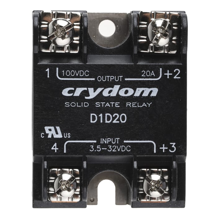 Sensata Crydom Solid State Relay, 20 A Load, Surface Mount, 100 V Load, 32 V Control