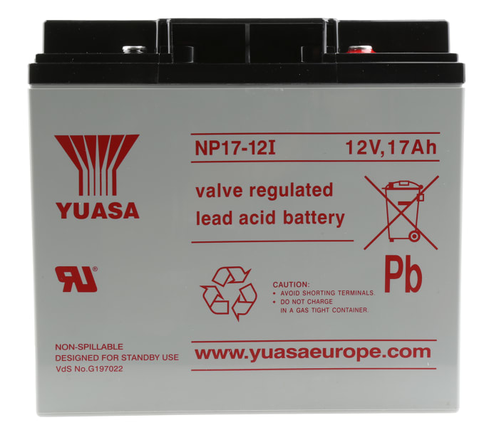 Yuasa, Kurşun Asit Akü, 12V, 17Ah