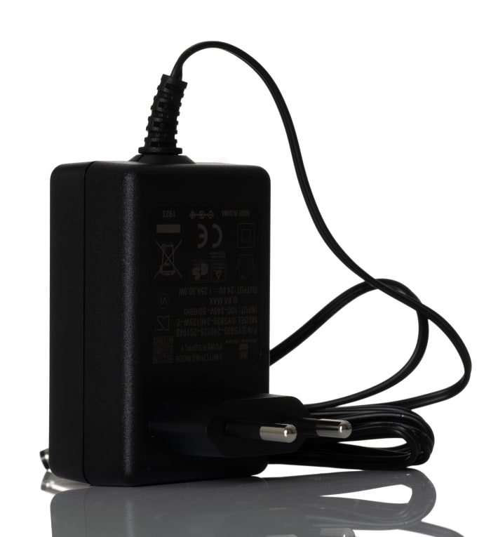 RS PRO 30W Plug-In AC/DC Adapter 24V dc Output, 1.25A Output