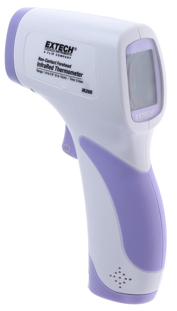Thermomètre infrarouge Tête avant IR200 Extech max. +42.5°C, optique 15:1