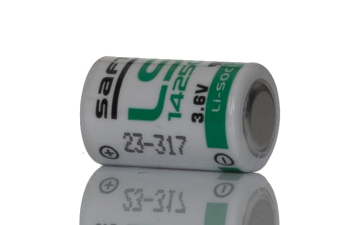 Saft LS 14250 1?2 AA-size 3.6 V Primary Lithium-Thionyl Chloride 1000 mAh  Lithium Battery (5pcs) 